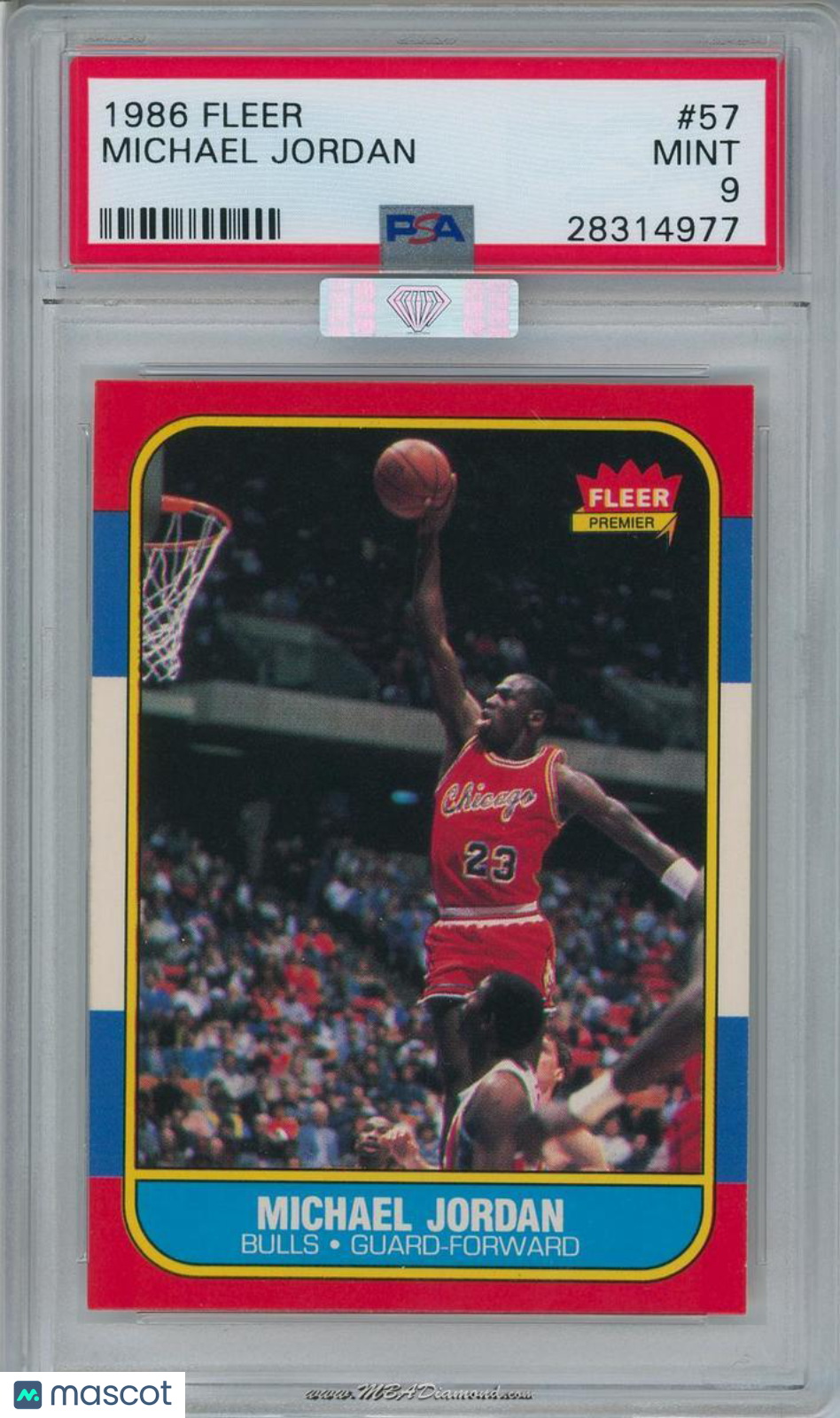 1986-87 Fleer Michael Jordan #57 PSA 9 RC MBA Silver