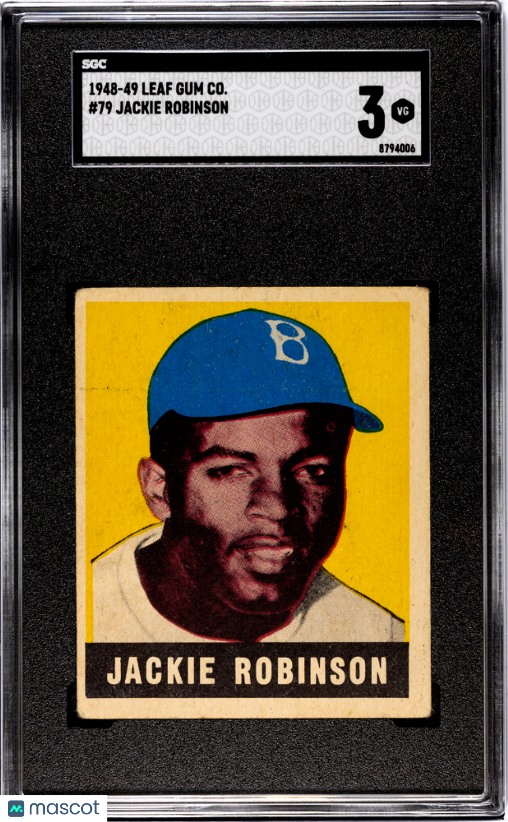 1948 Leaf Gum Co. Jackie Robinson #79 SGC 3