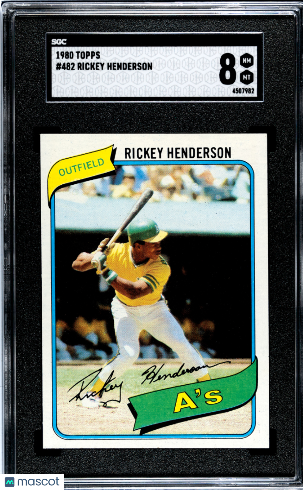 1980 Topps Rickey Henderson #482 SGC 8