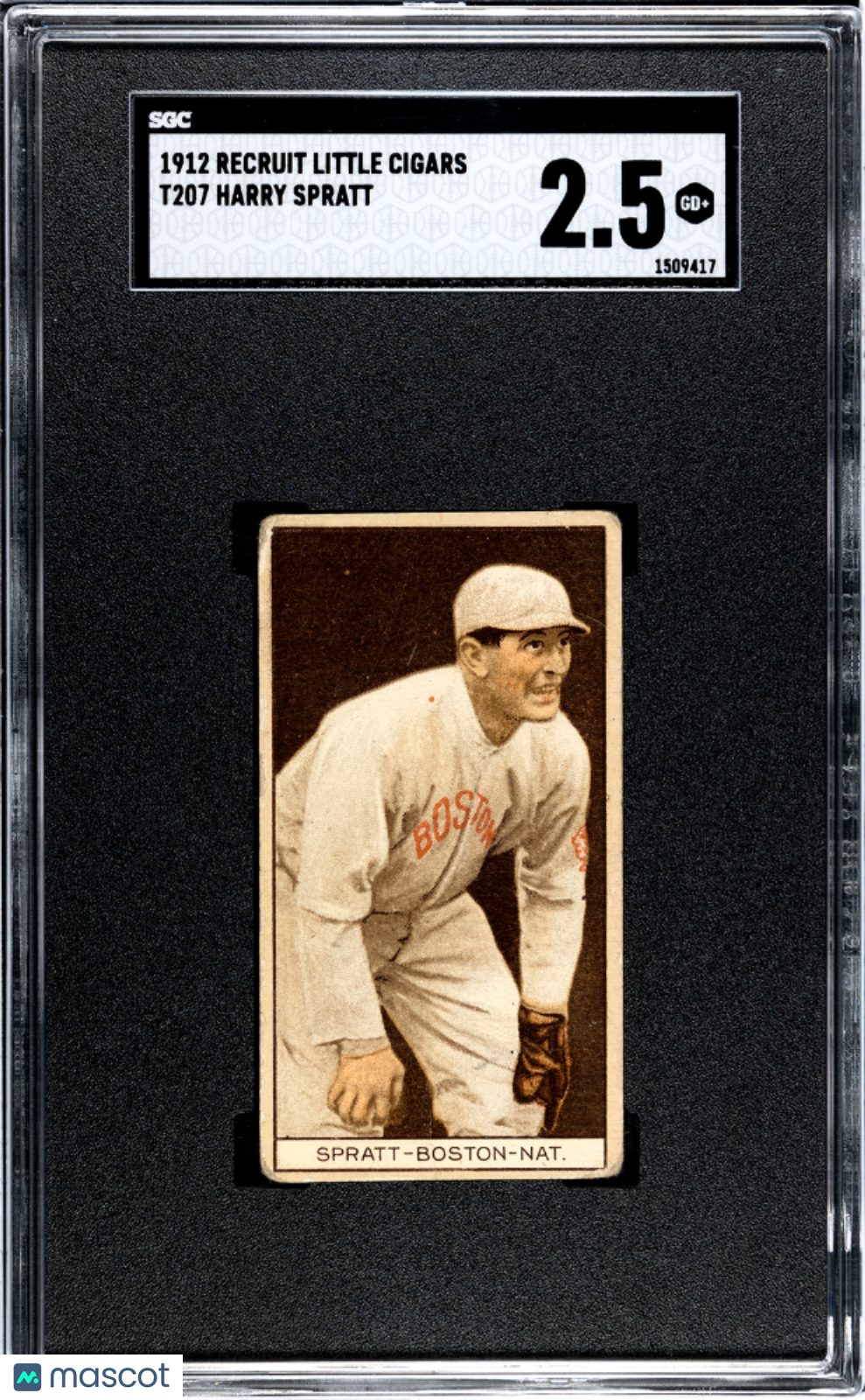 1912 Recruit Little Cigars (T207) Harry Spratt SGC 2.5