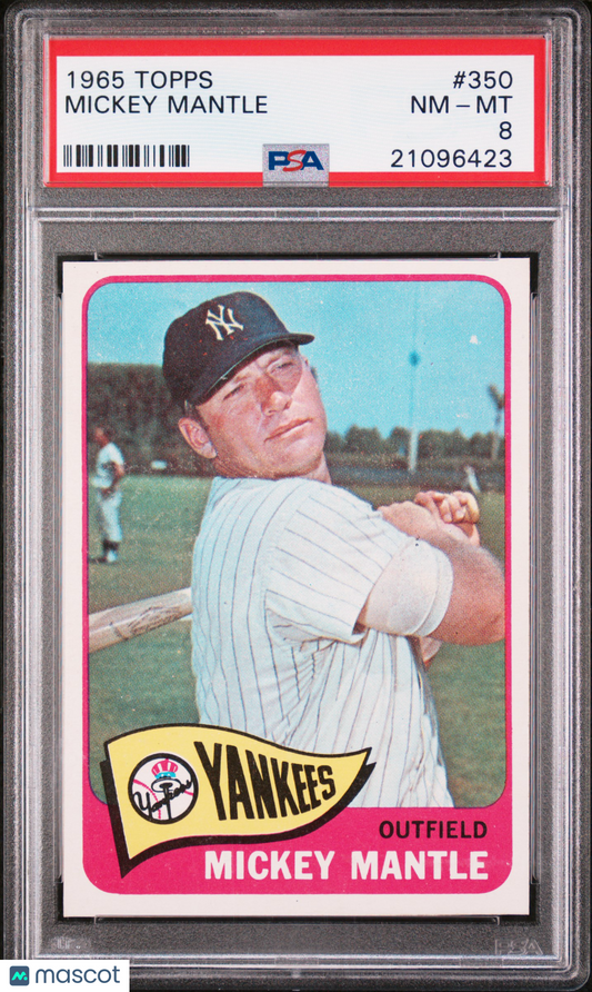 1965 Topps Mickey Mantle #350 PSA 8
