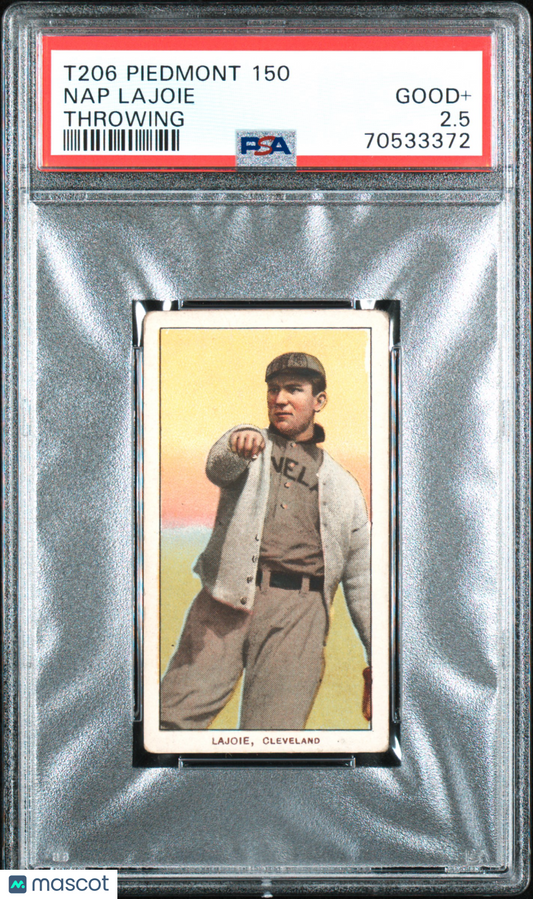 1909-11 T206 Piedmont 150 Nap Lajoie Throwing PSA 2.5