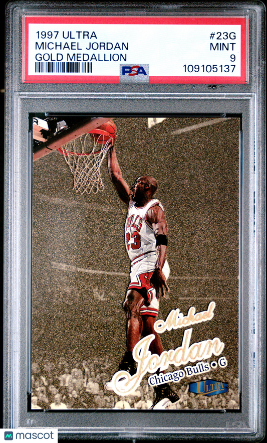 1997 Ultra Michael Jordan #23G Gold Medallion PSA 9