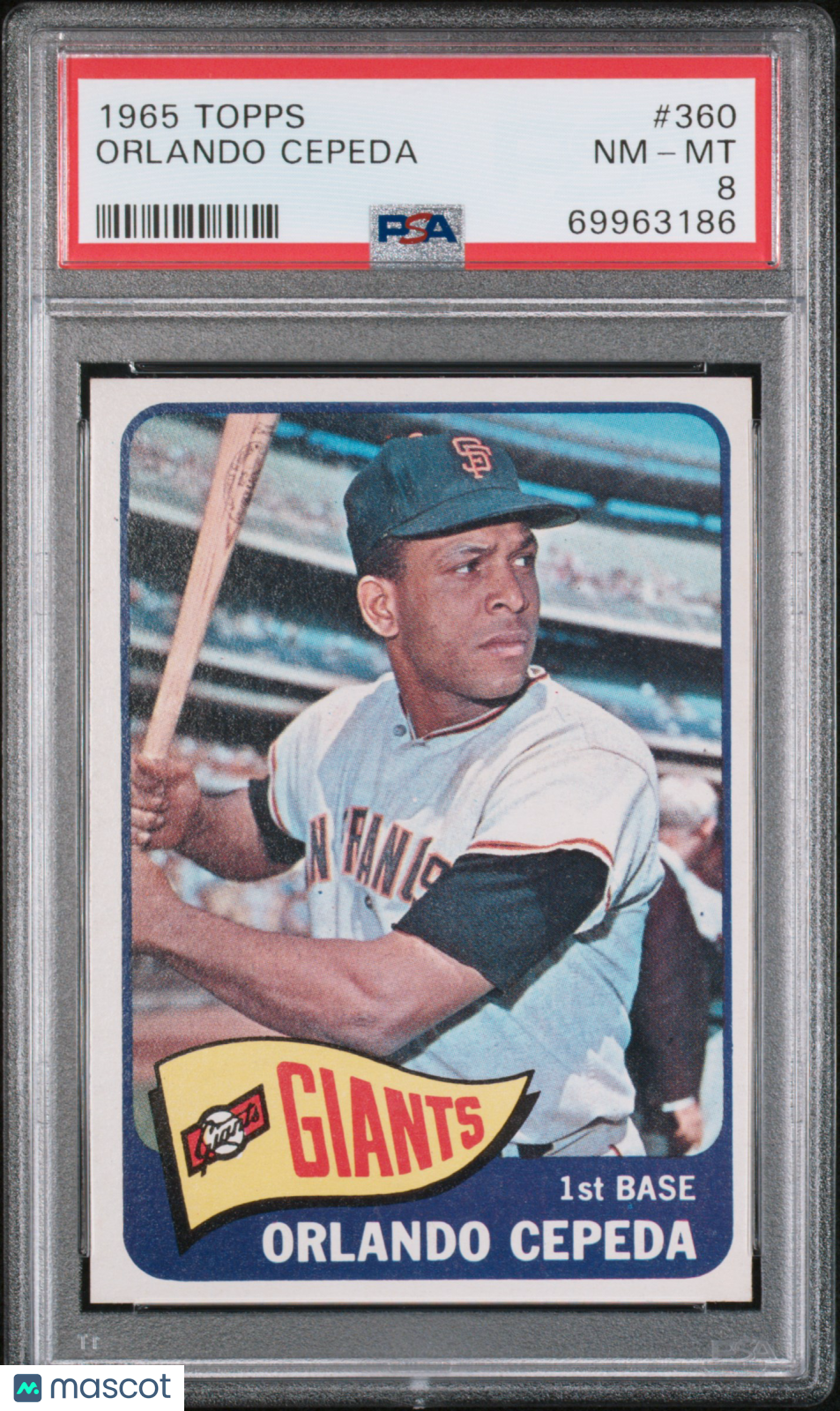 1965 Topps Orlando Cepeda #360 PSA 8