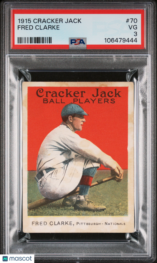 1915 Cracker Jack Fred Clarke #70 PSA 3