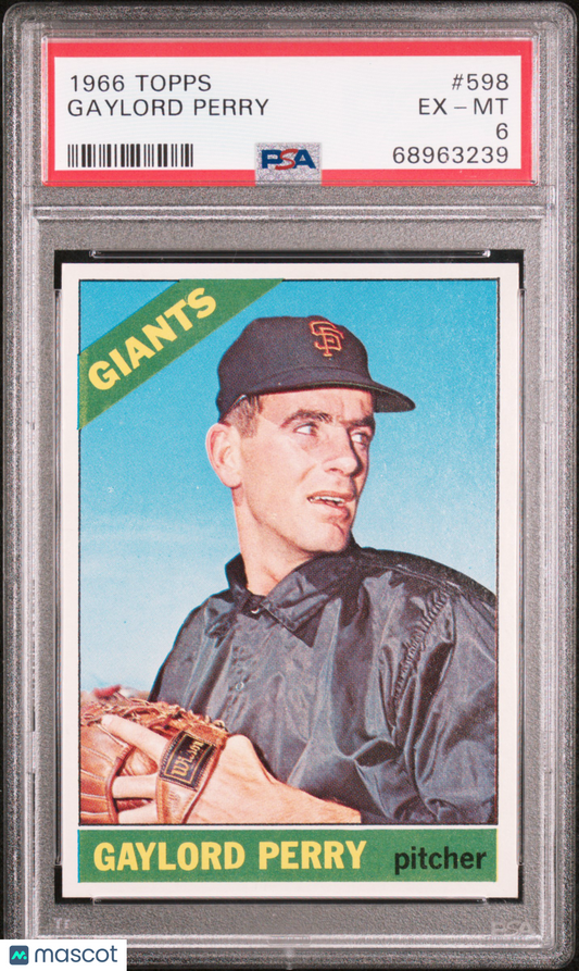 1966 Topps Gaylord Perry #598 PSA 6