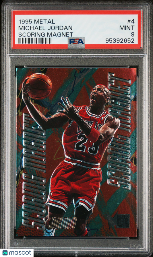 1995 Metal Scoring Magnet Michael Jordan #4 PSA 9