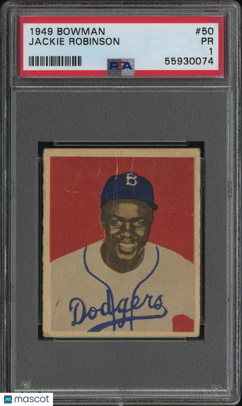 1949 Bowman Jackie Robinson #50 PSA 1