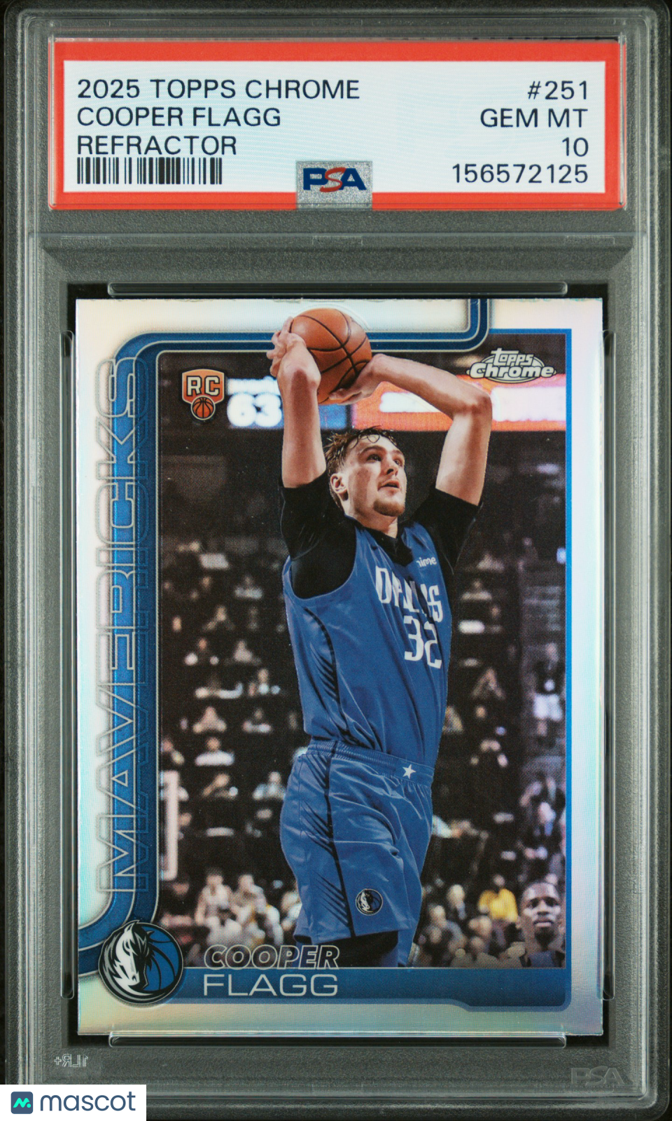 2025 Topps Chrome Cooper Flagg #251 Refractor PSA 10