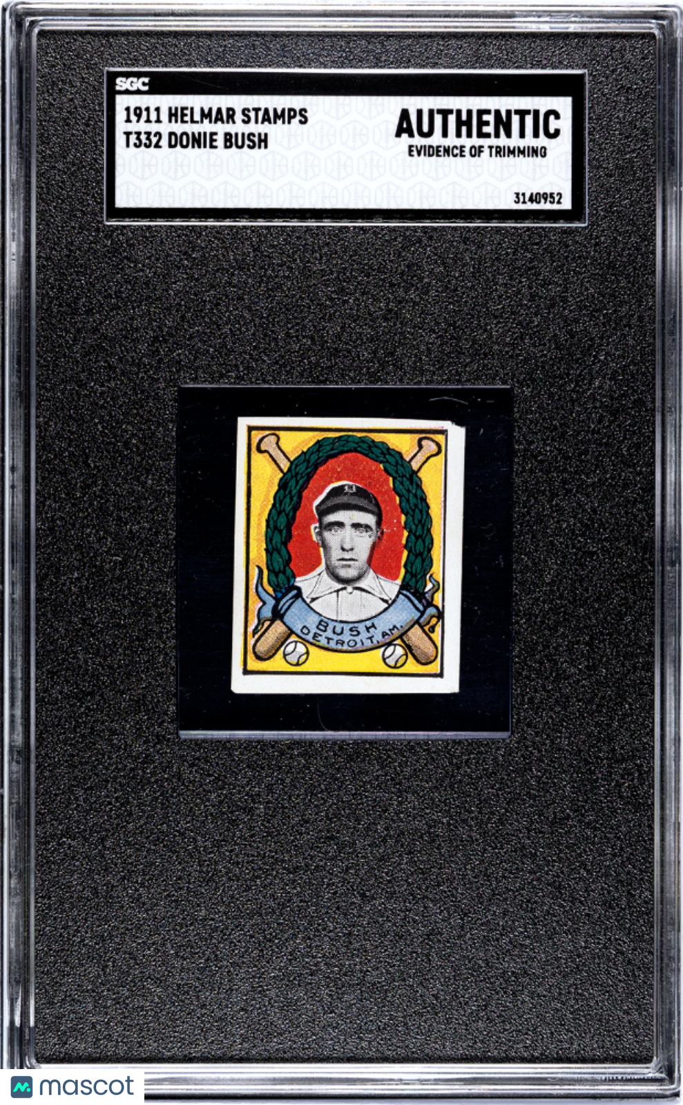 1911 Helmar Stamps (T332) Donie Bush SGC A