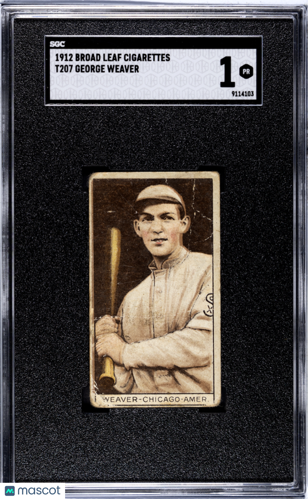 1912 Broad Leaf Cigarettes (T207) George Weaver SGC 1