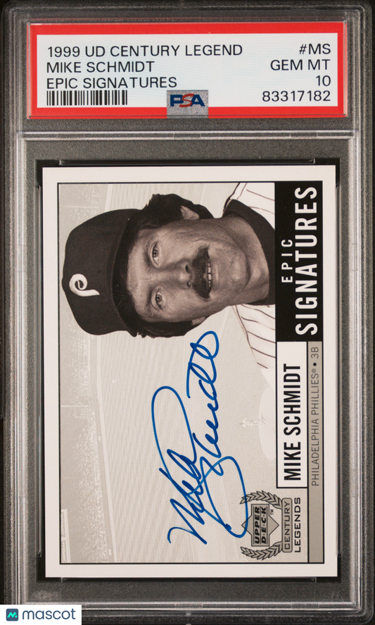 1999 Upper Deck Century Legends Epic Signatures Mike Schmidt #MS PSA 10