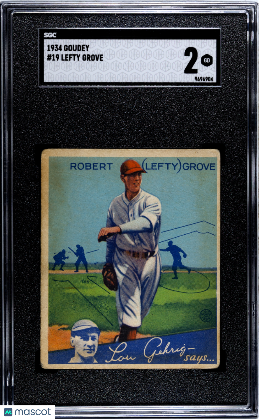 1934 Goudey Lefty Grove #19 SGC 2