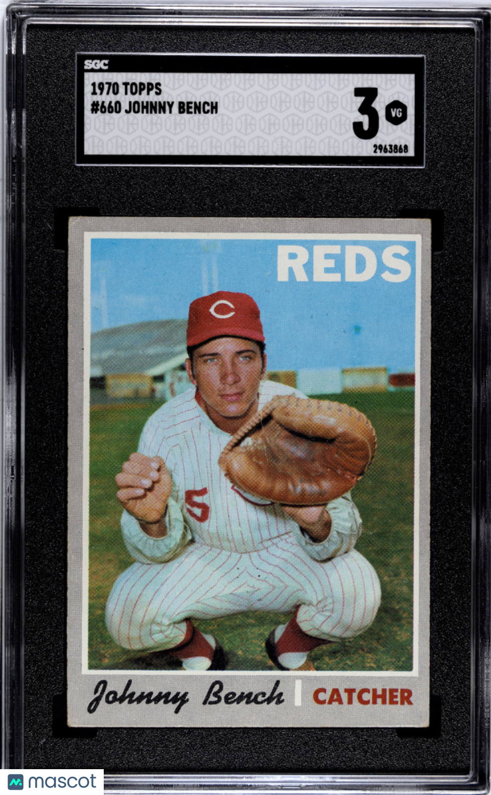 1970 Topps Johnny Bench #660 SGC 3