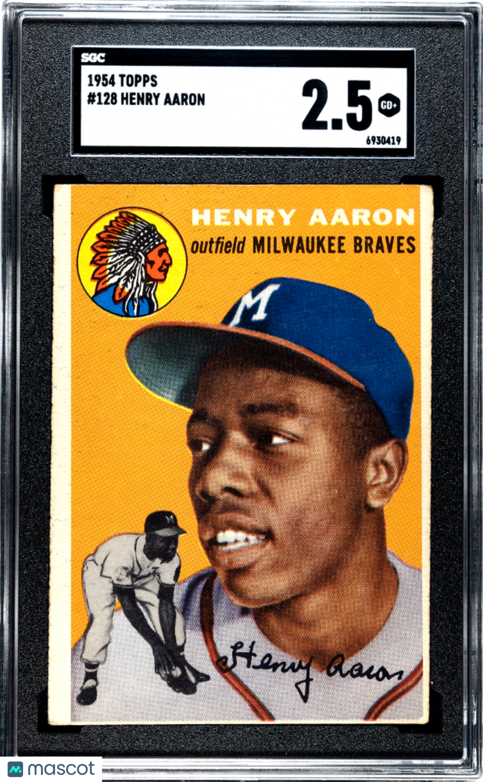 1954 Topps Henry Aaron #128 SGC 2.5
