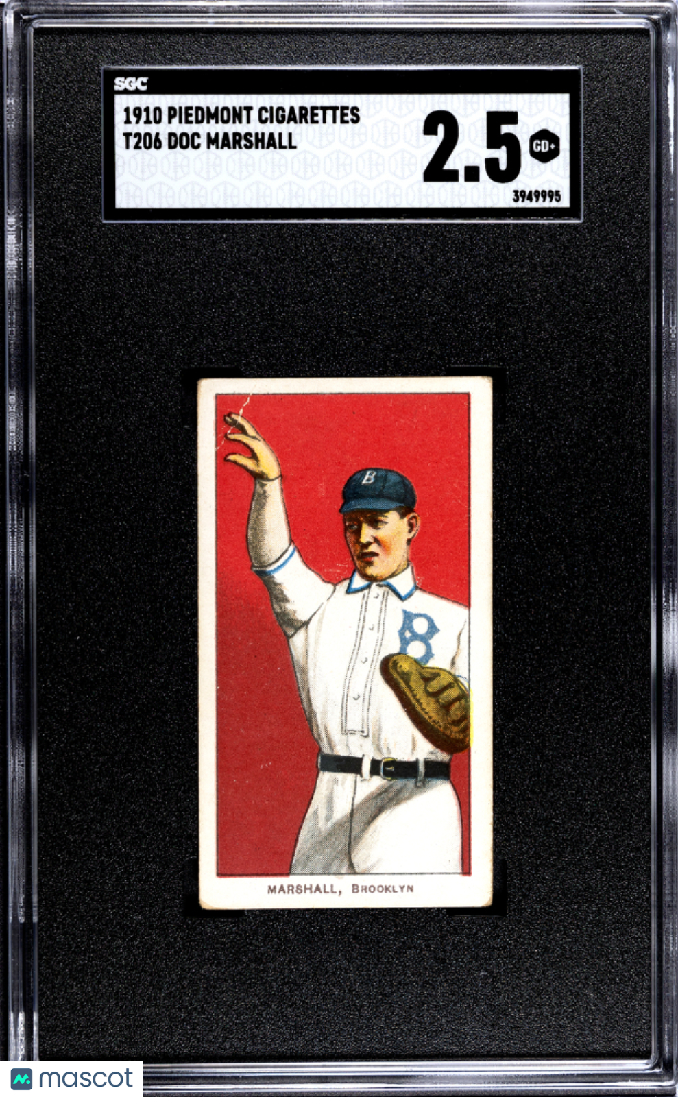 1910 Piedmont Cigarettes (T206) Doc Marshall SGC 2.5
