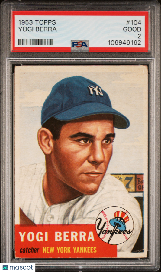 1953 Topps Yogi Berra #104 PSA 2