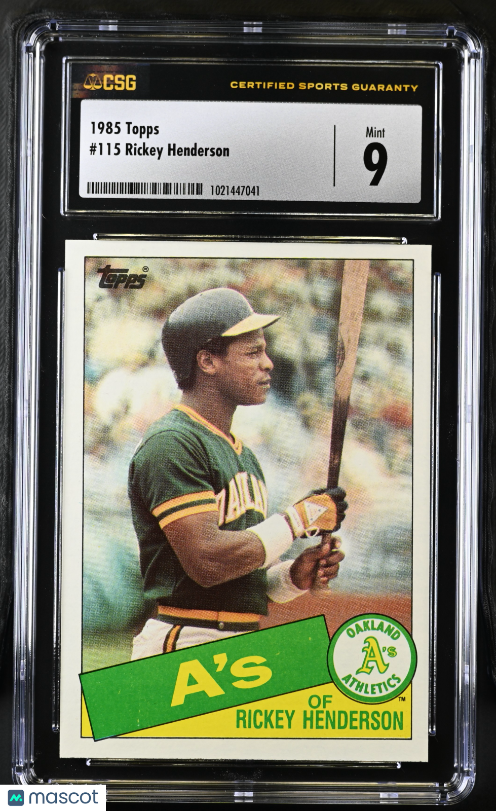 1985 Topps Rickey Henderson #115 CGC 9