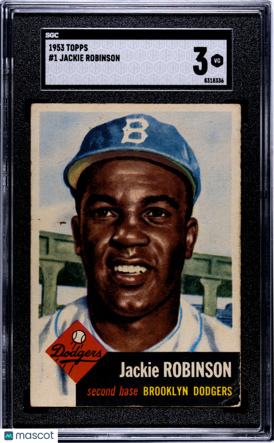 1953 Topps Jackie Robinson #1 SGC 3