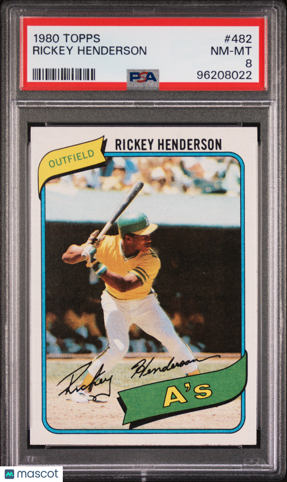 1980 Topps Rickey Henderson #482 PSA 8