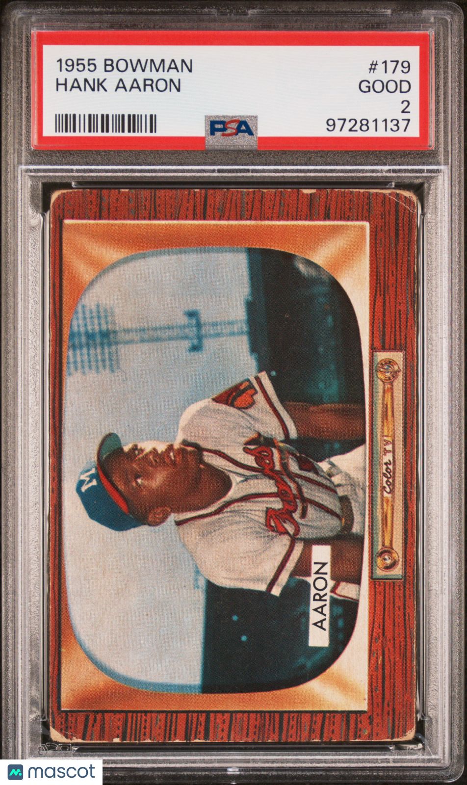 1955 Bowman Hank Aaron #179 PSA 2