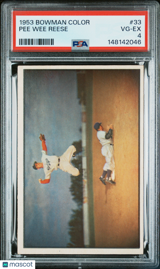 1953 Bowman Color Pee Wee Reese #33 PSA 4