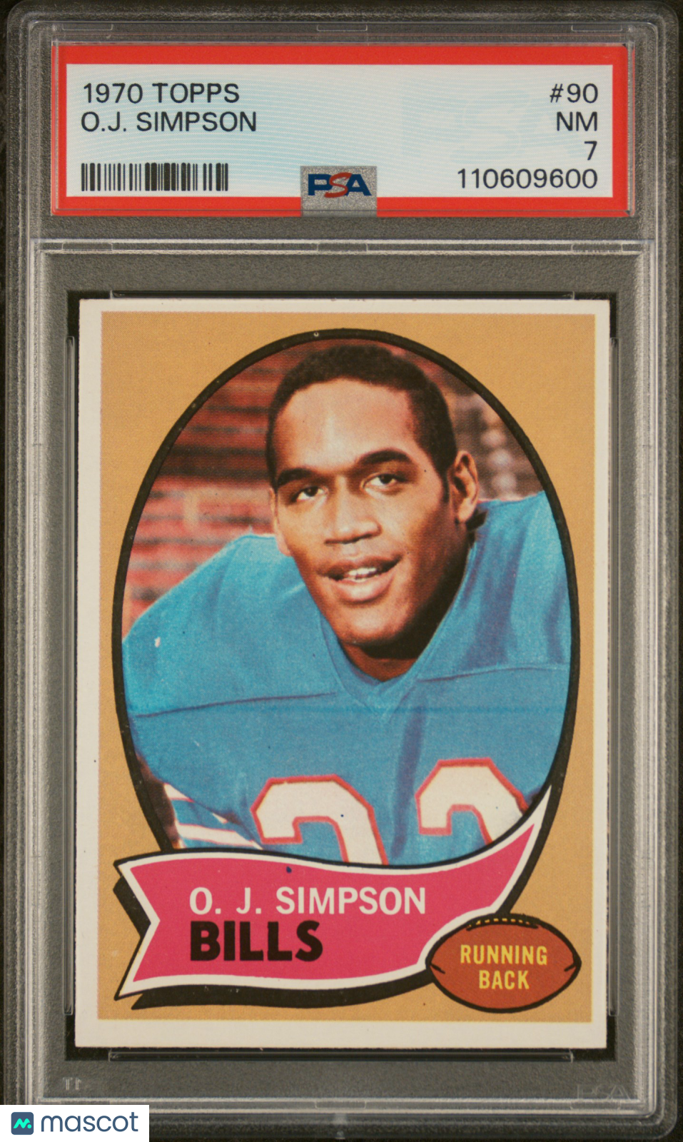 1970 Topps O. J. Simpson #90 PSA 7