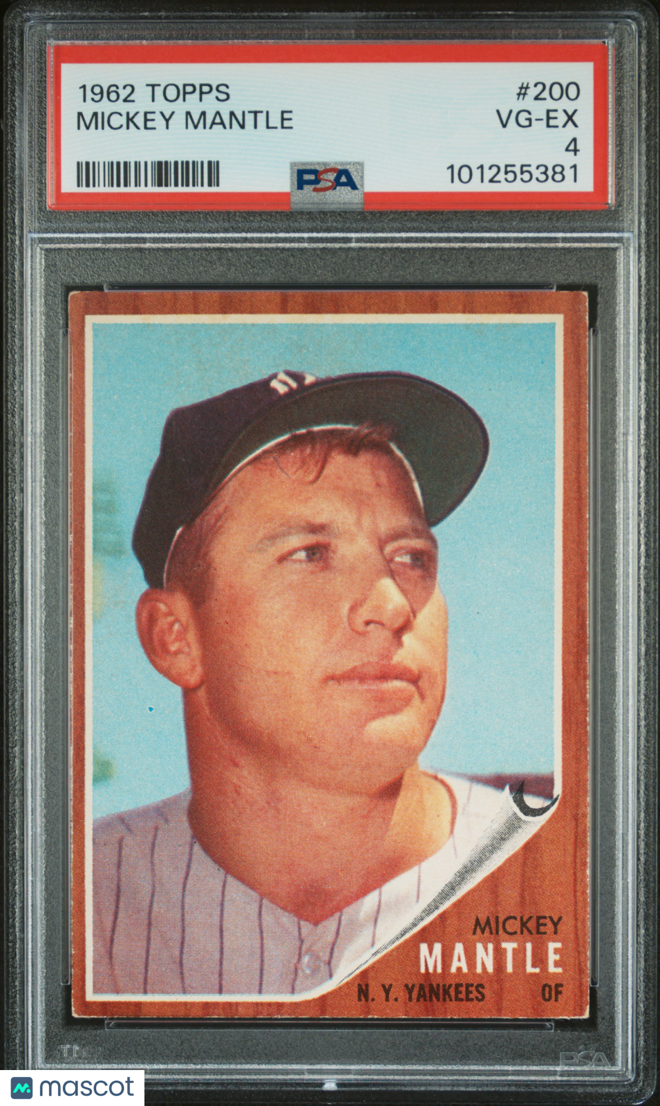 1962 Topps Mickey Mantle #200 PSA 4