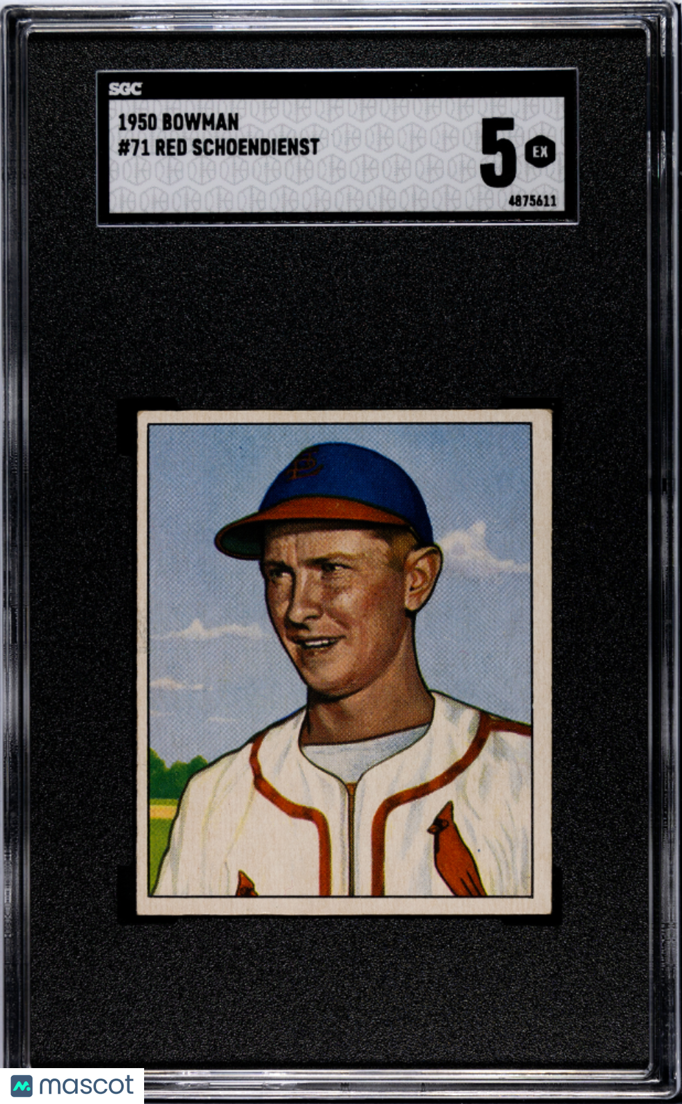 1950 Bowman Red Schoendienst #71 SGC 5