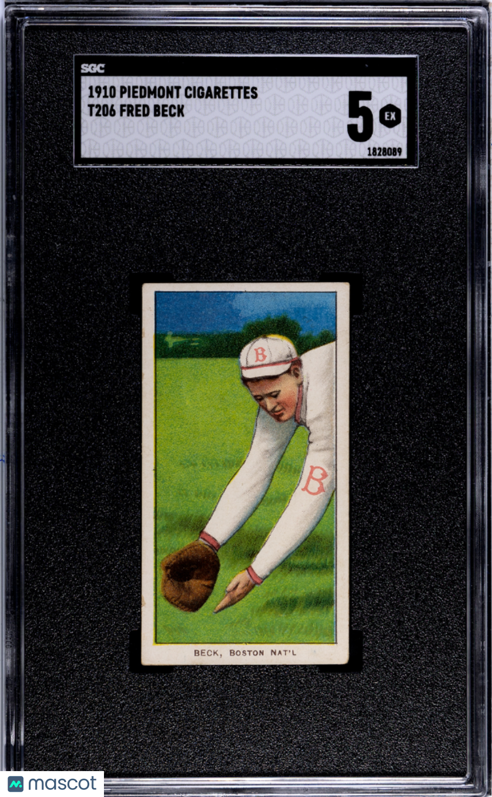 1910 Piedmont Cigarettes (T206) Fred Beck SGC 5