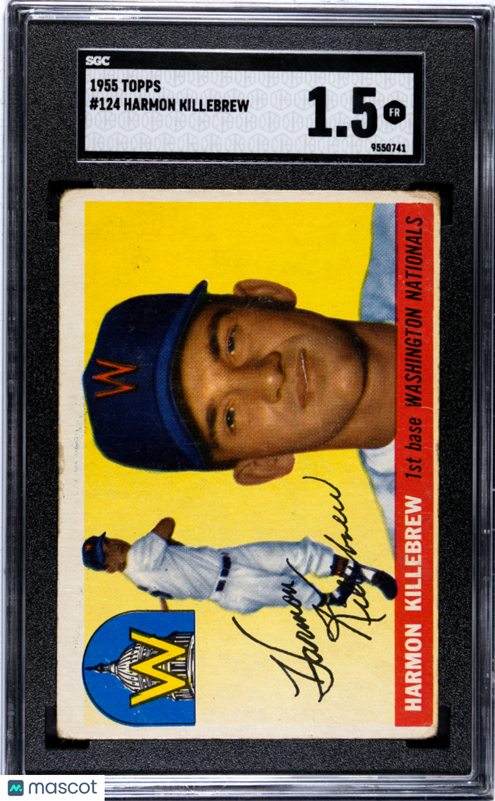 1955 Topps Harmon Killebrew #124 SGC 1.5