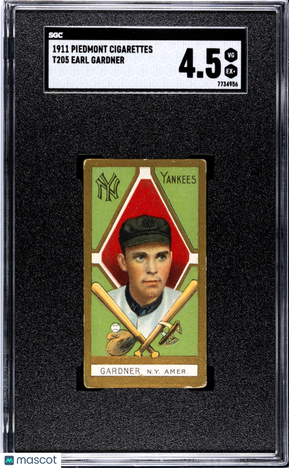 1911 Piedmont Cigarettes (T205) Earl Gardner SGC 4.5