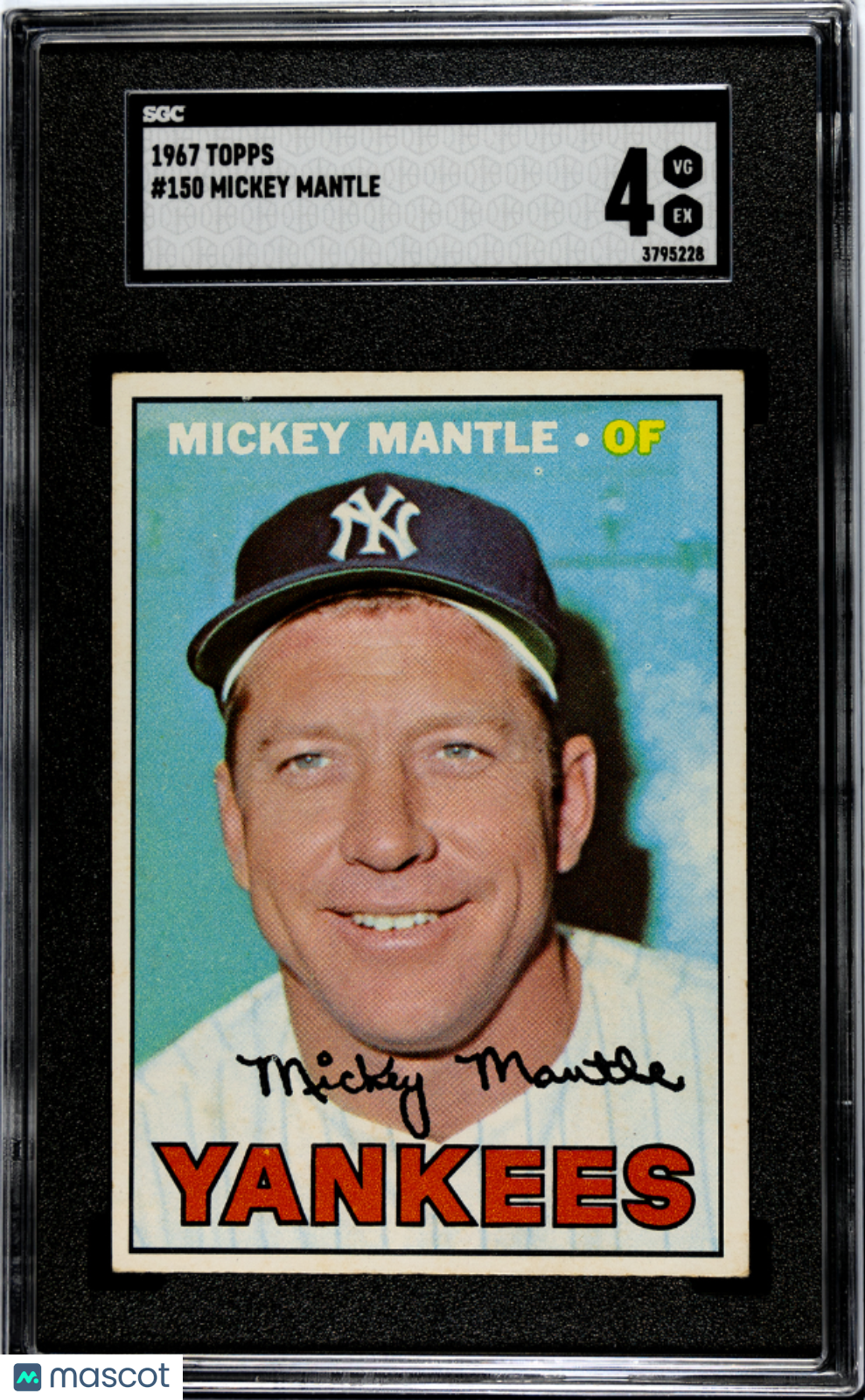 1967 Topps Mickey Mantle #150 SGC 4