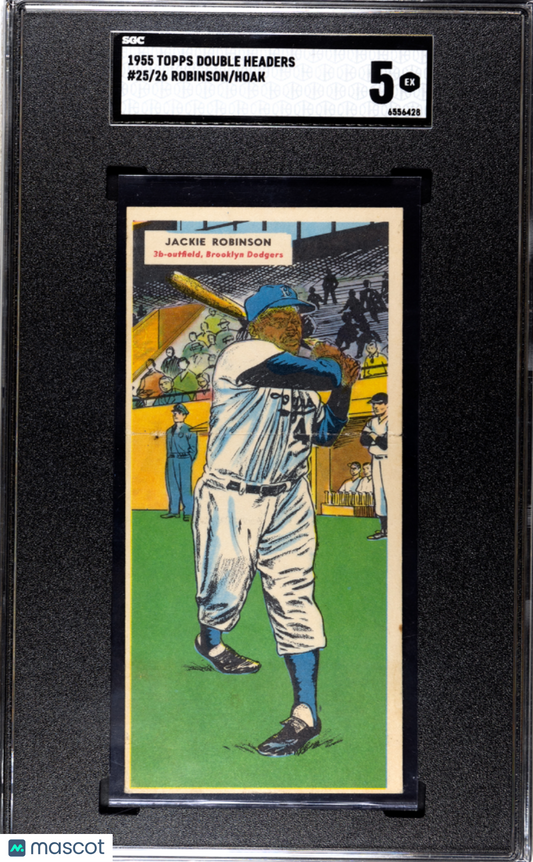 1955 Topps Double Headers Hoak Robinson #25/26 SGC 5