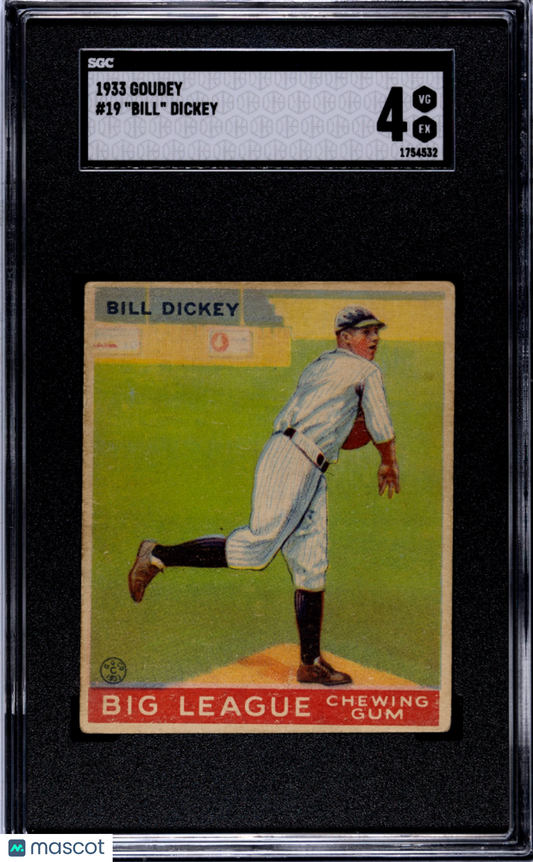 1933 Goudey Bill Dickey #19 SGC 4