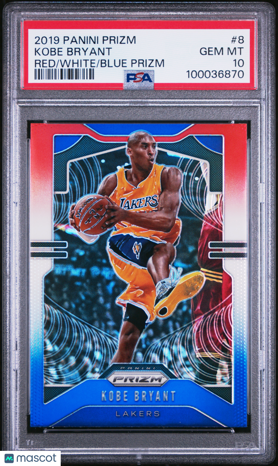 2019 Panini Prizm Kobe Bryant #8 Red White Blue PSA 10
