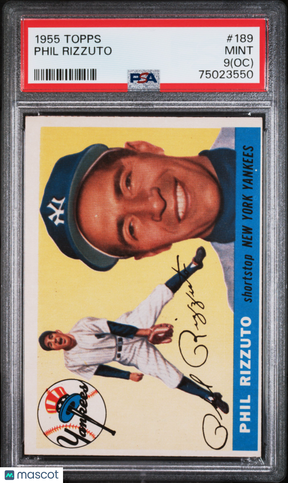 1955 Topps Phil Rizzuto #189 Oc PSA 9