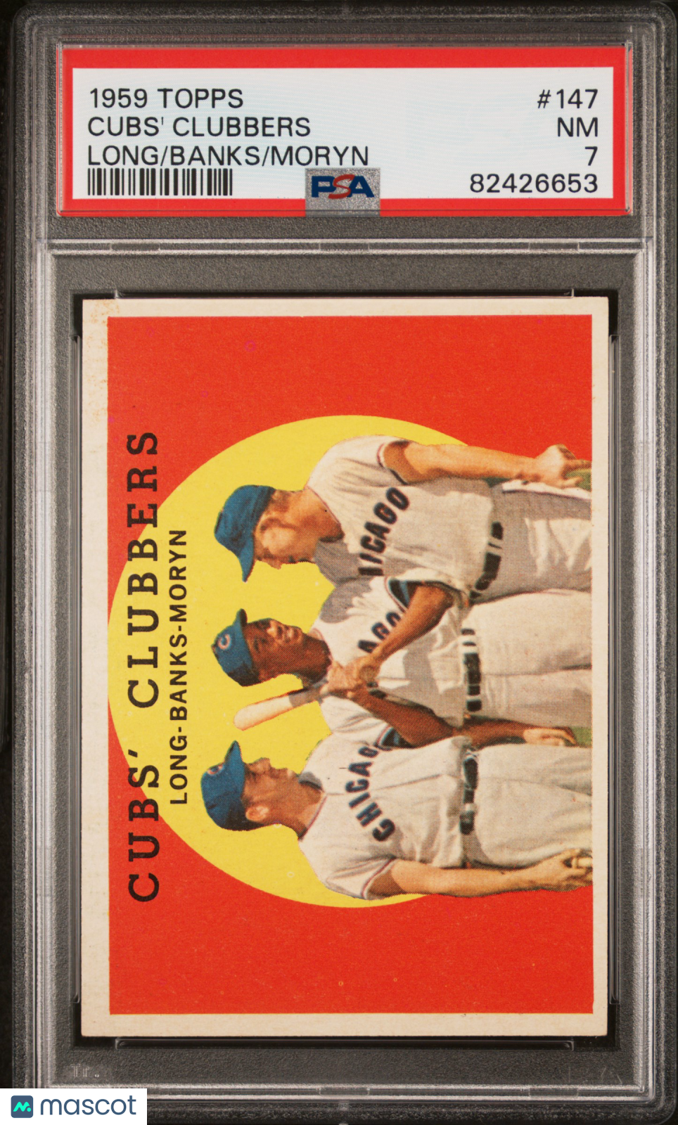 1959 Topps Cubs' Clubbers #147 Long Banks Moryn PSA 7