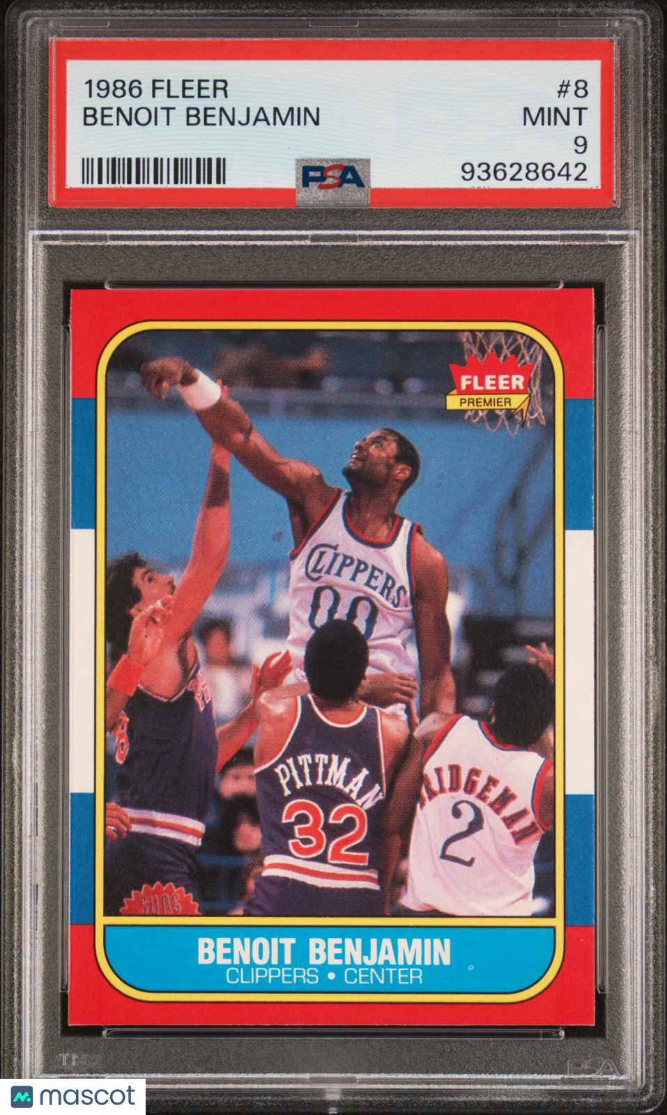 1986 Fleer Benoit Benjamin #8 PSA 9