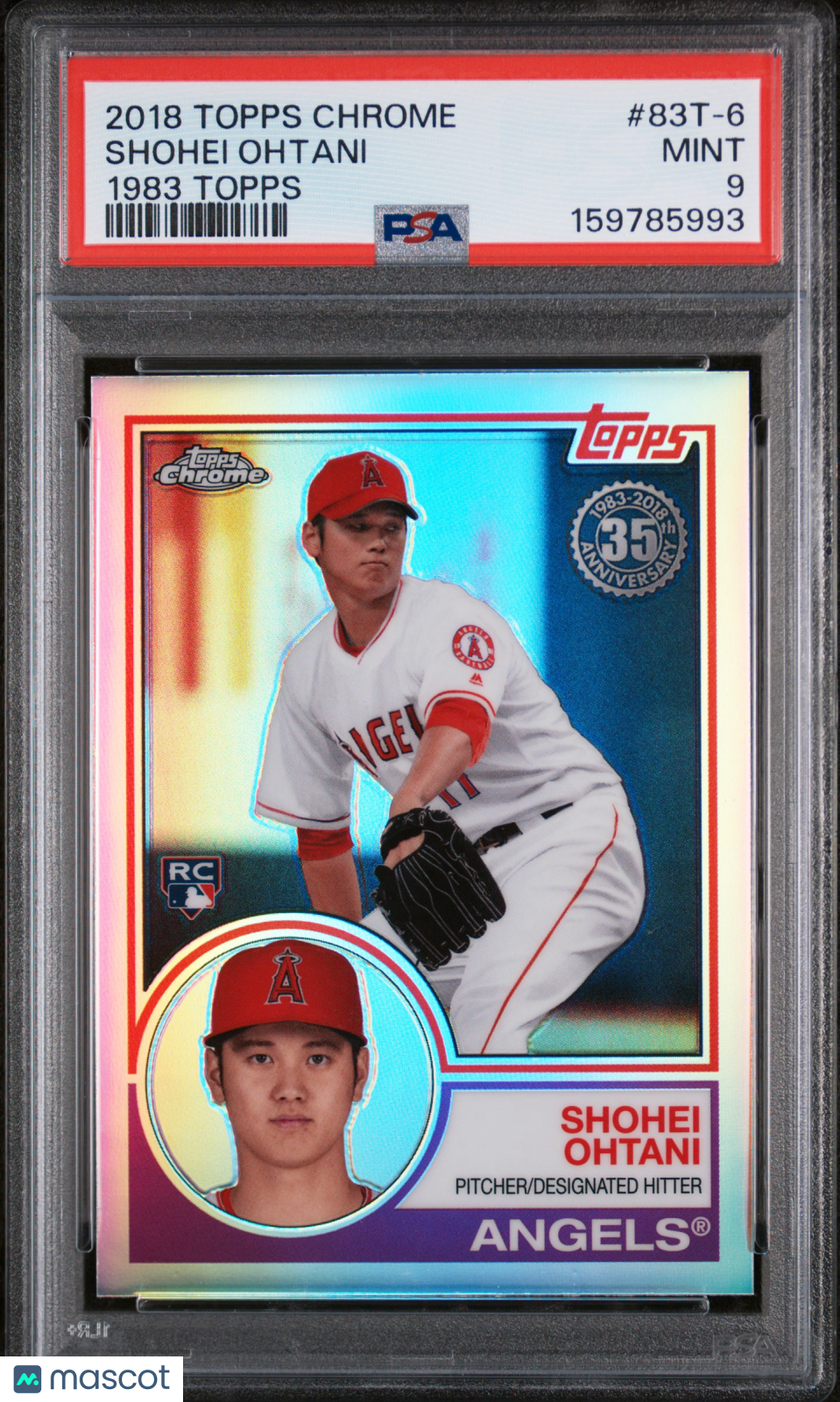 2018 Topps Chrome 1983 Topps Shohei Ohtani #83T-6 PSA 9