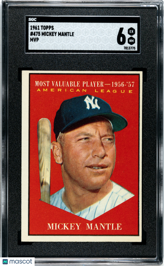 1961 Topps Mickey Mantle #475 MVP SGC 6