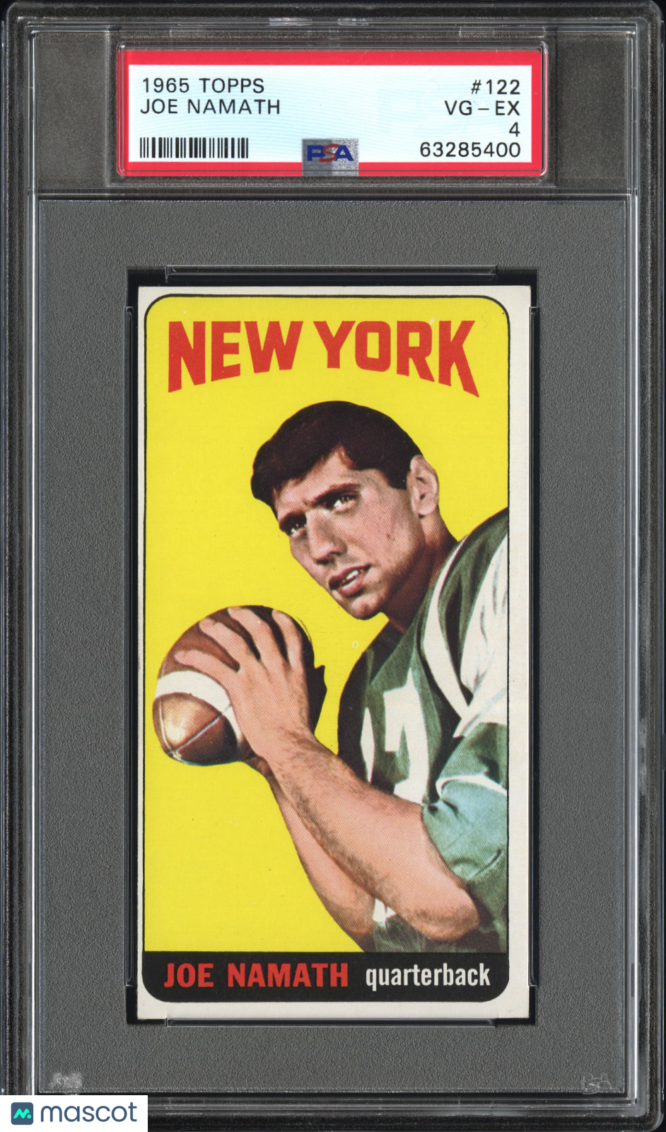 1965 Topps Joe Namath #122 PSA 4