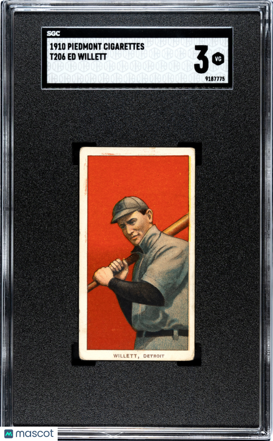 1910 Piedmont Cigarettes (T206) Ed Willett SGC 3