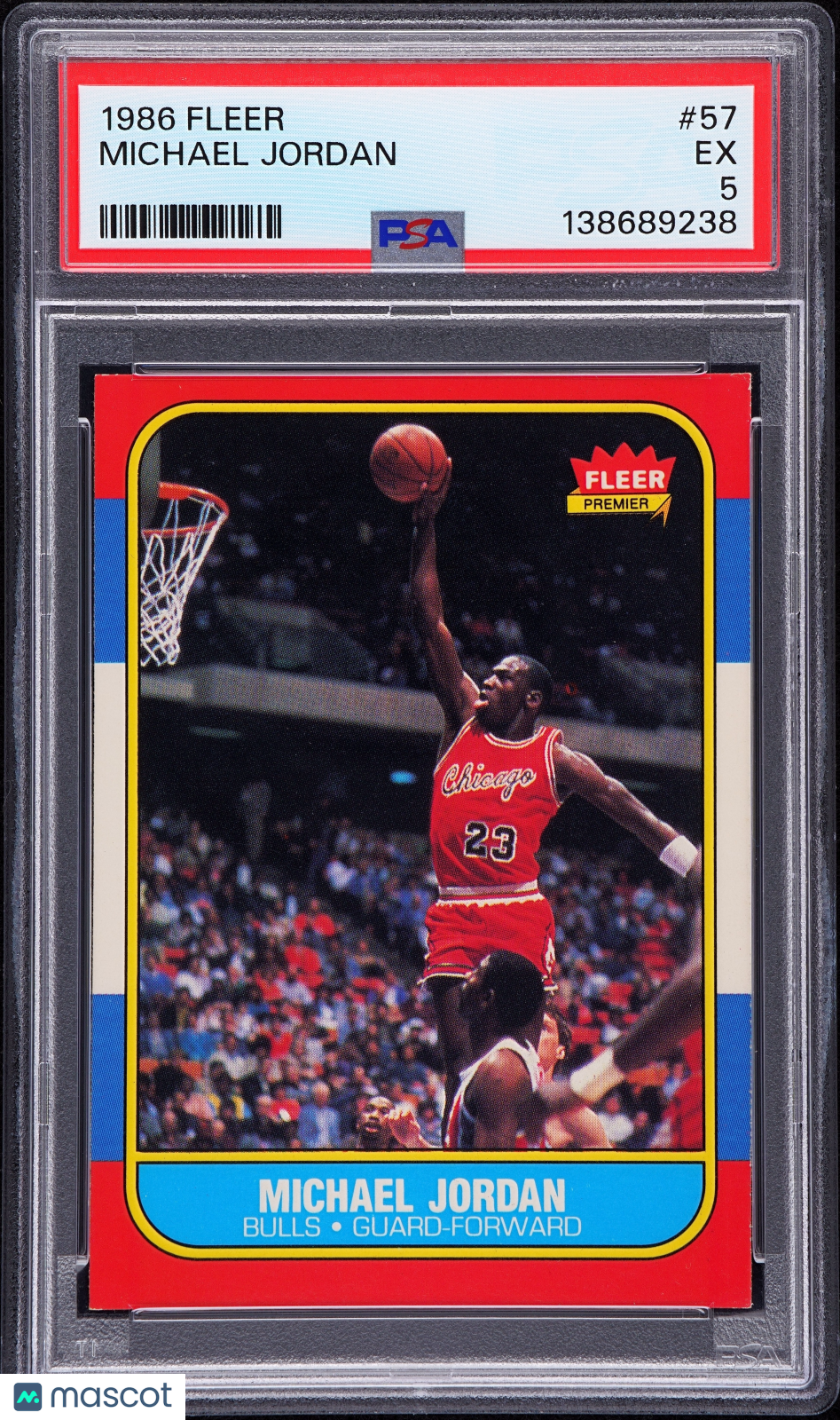 1986 Fleer Michael Jordan #57 PSA 5