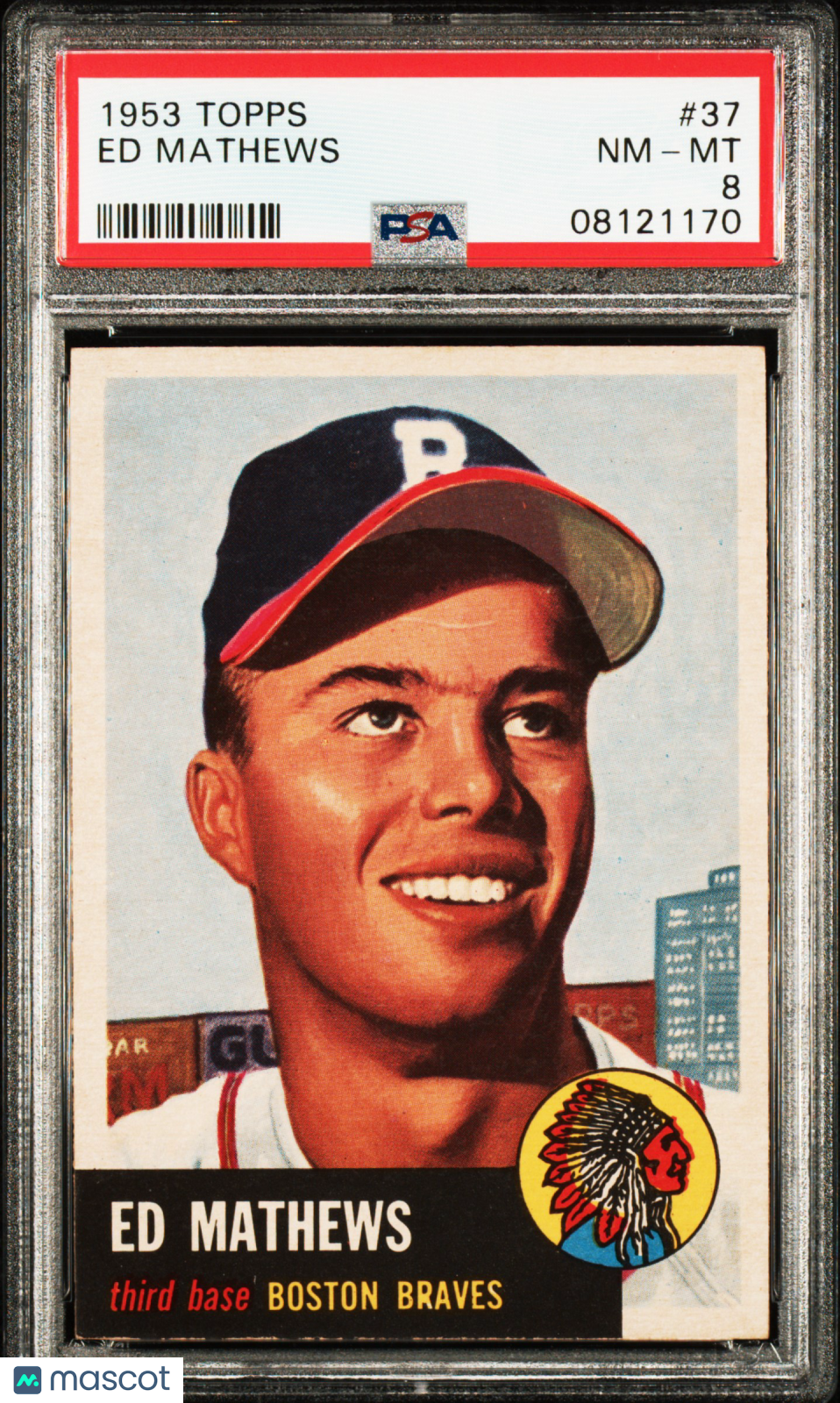 1953 Topps Ed Mathews #37 PSA 8
