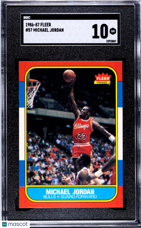 1986 Fleer Michael Jordan #57 SGC 10