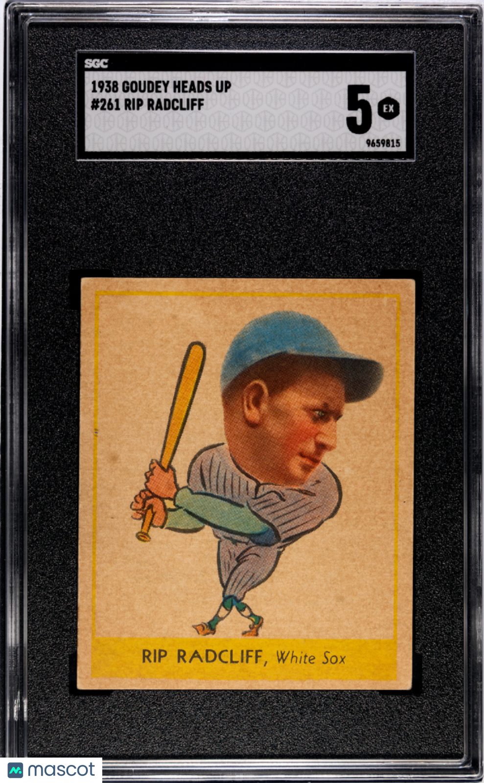1938 Goudey Heads Up Rip Radcliff #261 SGC 5