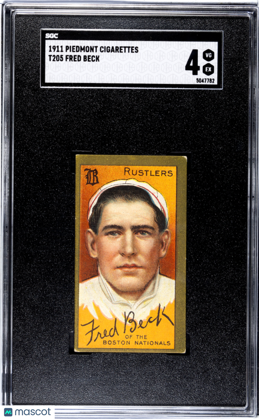 1911 Piedmont Cigarettes (T205) Fred Beck SGC 4