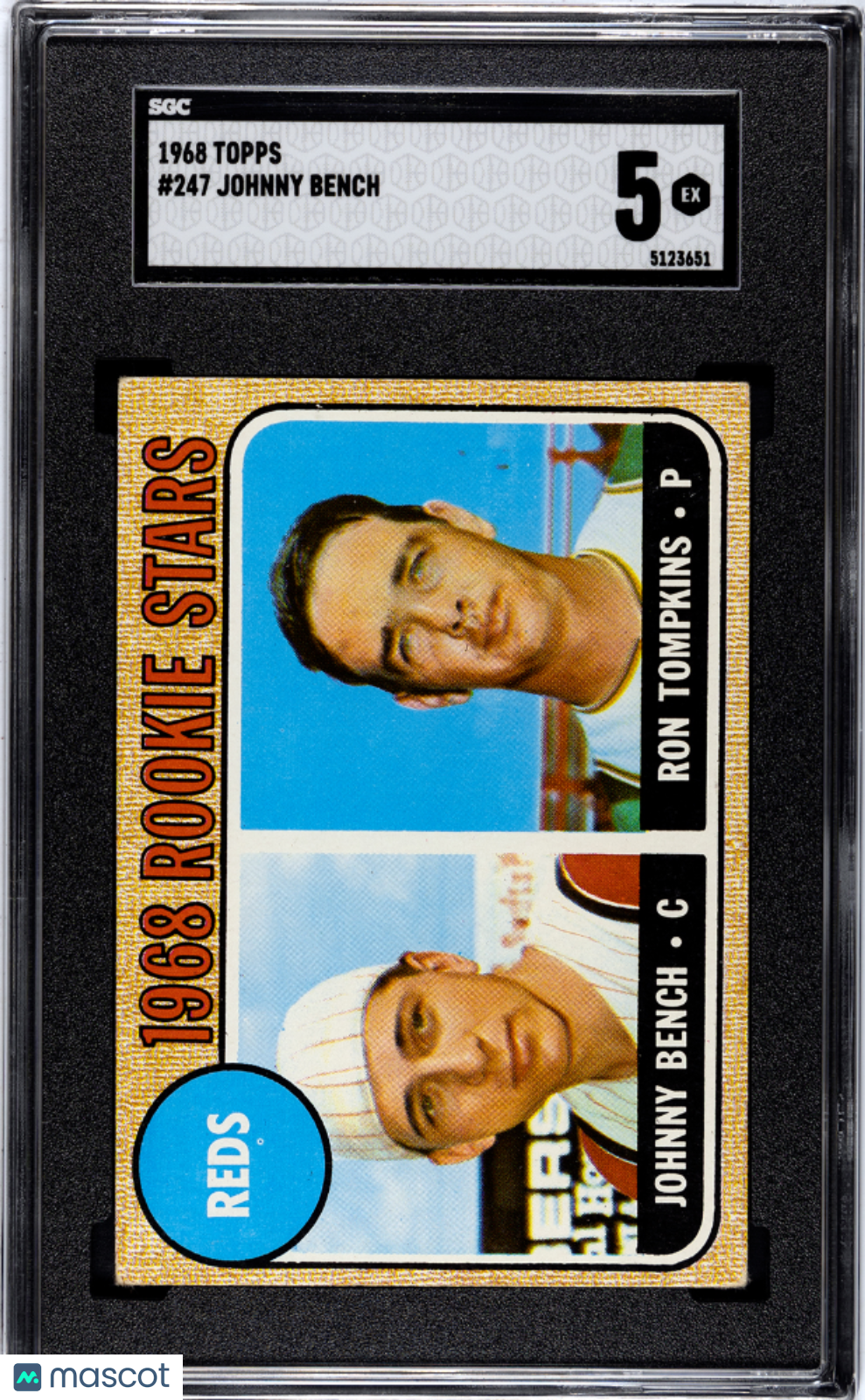 1968 Topps Johnny Bench #247 SGC 5