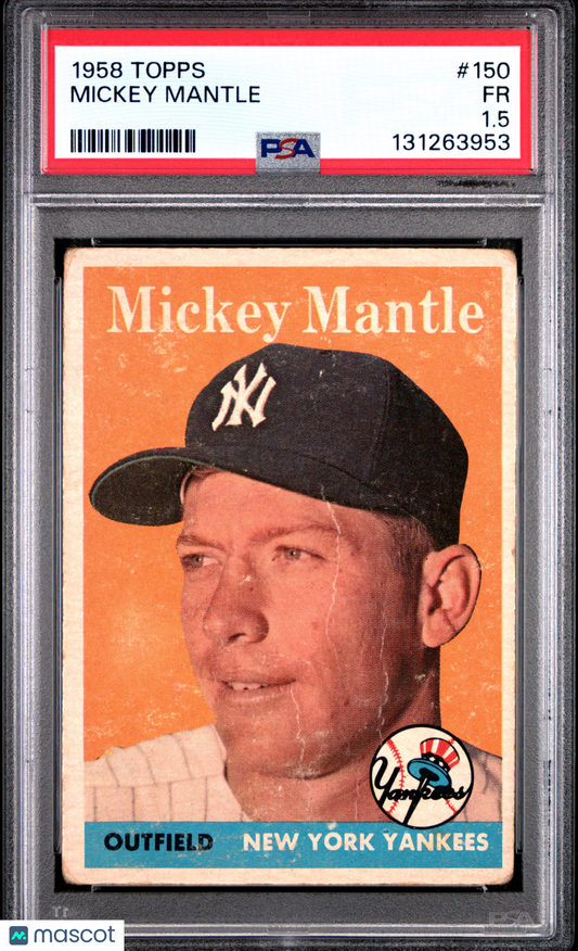 1958 Topps Mickey Mantle #150 PSA 1.5
